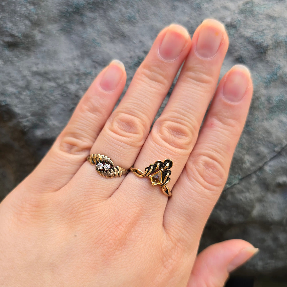 Kite-Shaped Montana Sapphire Ring - "Mushroom Peak"