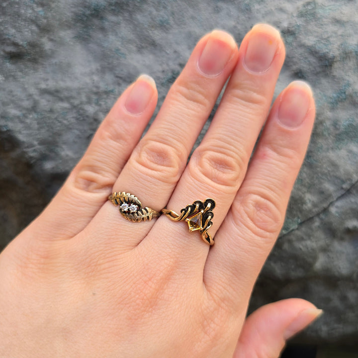 14K Yellow Gold and Diamond Ring - "Fernfinity"