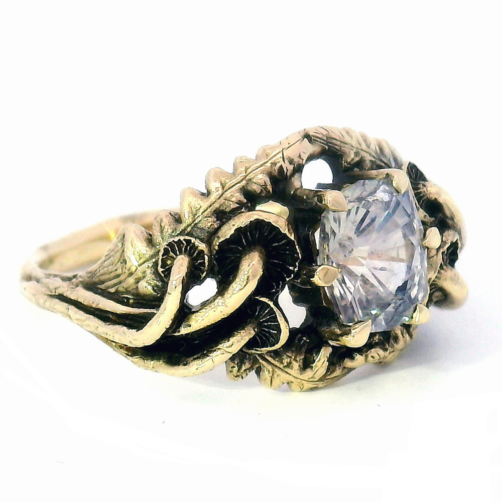 Unheated Lilac Montana Sapphire Ring - "Mushroom Oasis"