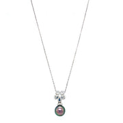 Tahitian Pearl & Diamond Necklace- "Island Bungalow"