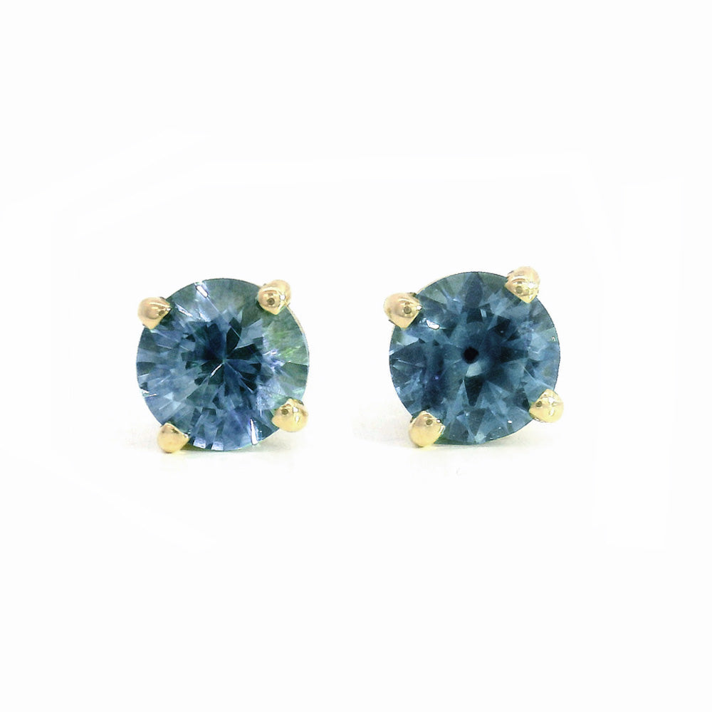 Montana Sapphire Earrings & Diamond Halo Jackets - "Stillwater"