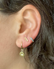 14K Yellow Gold Stud Earrings - "Fern"