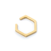 Gold Hexagonal Single Ear Cuff- "Small Hex"