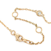 Yellow Gold & Diamond Station Necklace - "Golden Glimmers"