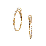 Yellow Gold & Diamond Hoops - "Limelight"