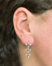Diamond Earrings - "Fleur-De-Lis"