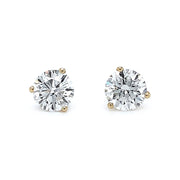 Lab Grown Diamond Three-Prong Stud Earrings - 1.00ctw