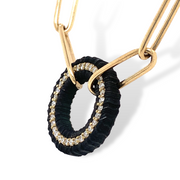 Cobalt Chrome & Diamond Necklace - "Ridge-Wheel"
