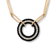 Cobalt Chrome & Diamond Necklace - "Ridge-Wheel"