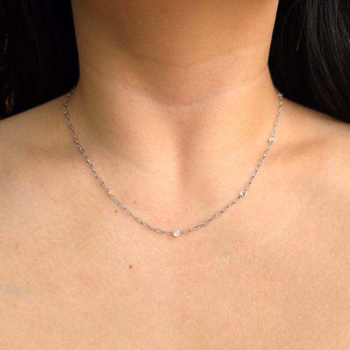 Diamond & Platinum Link Necklace - "Medina Orbit 5"