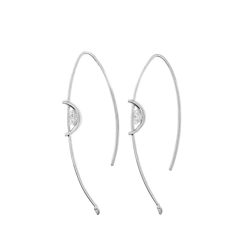 Diamond V-Drop Earrings - "Liberté"