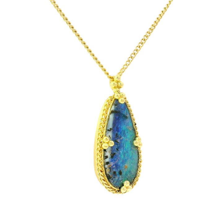 Australian Boulder Opal Necklace - "Kanani"