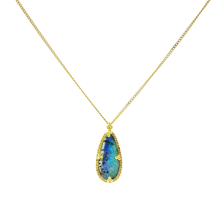 Australian Boulder Opal Necklace - "Kanani"