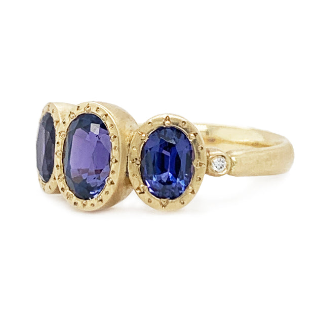 Yogo Sapphire & Diamond Ring - "Queen of the Gulch"