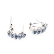 Yogo Sapphire & Diamond White Gold Earrings - "Dreamer's Glimpse"