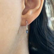 Drop Earrings with Yogo Sapphires - "Blue Whisper"