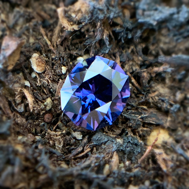 Color-Shift Yogo Sapphire, 0.75ct - "Rough Around the Edges"