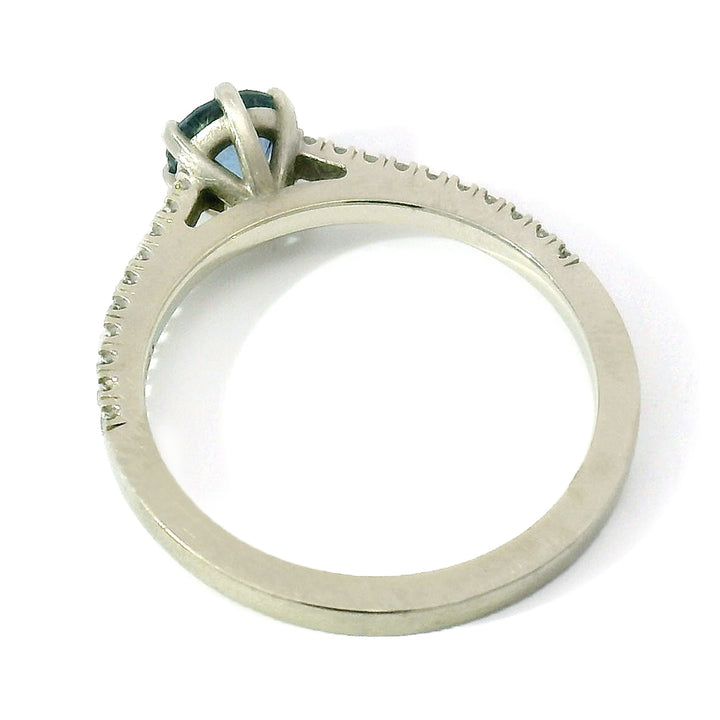 Blue Montana Sapphire & Diamond Ring - "Victoria"