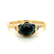 One-of-a-Kind Montana Sapphire Wishing Well Ring - "Pacific Midnight"
