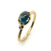 One-of-a-Kind Montana Sapphire Wishing Well Ring - "Pacific Midnight"