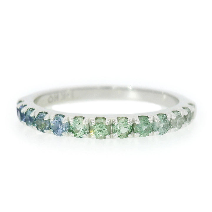 Montana Sapphire & White Gold Ring - "Glacier Melt"