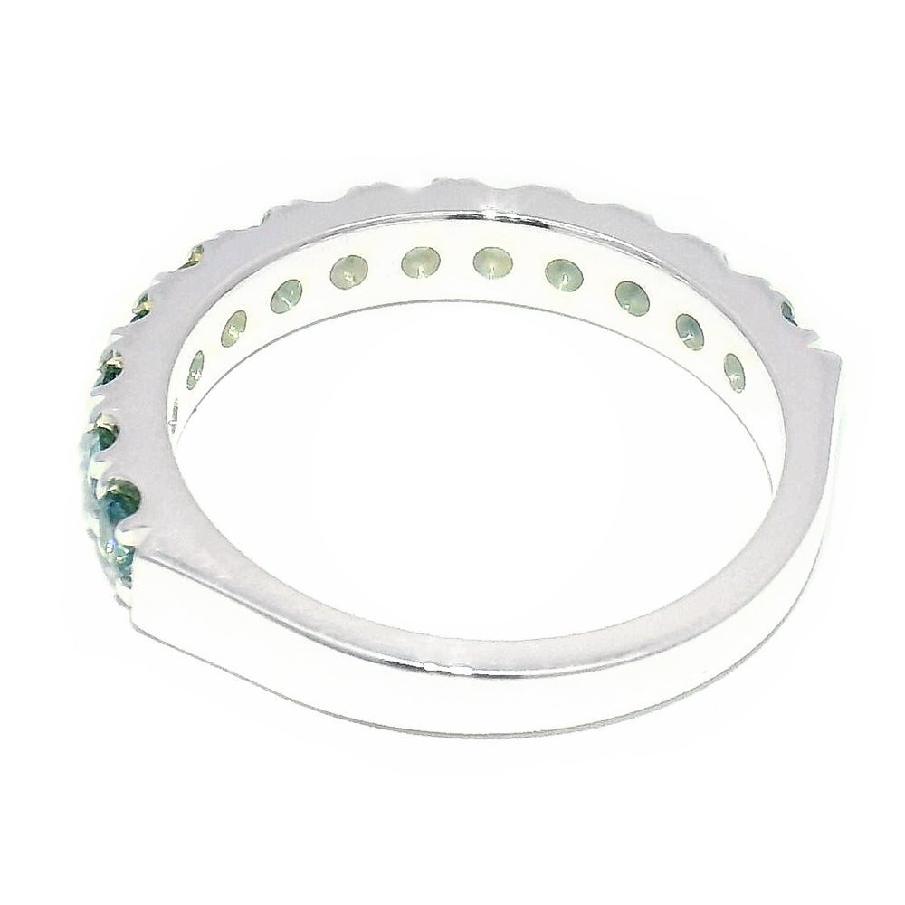 Montana Sapphire & Sterling Silver Band - "Mountain Stream"