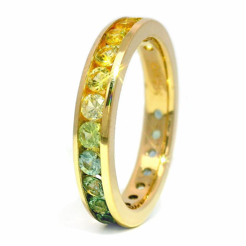 Montana Sapphire Eternity Band - "Balsamroot"