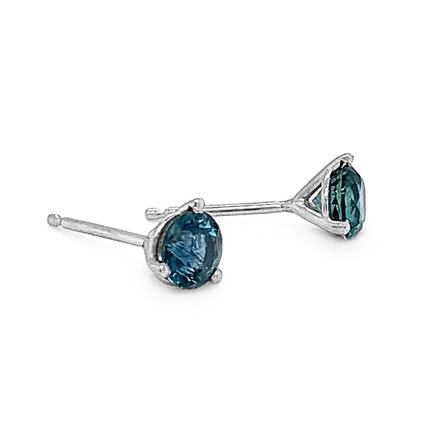 Montana Sapphire & White Gold Earrings - "Pacific Dreams"