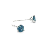 Montana Sapphire & Sterling Silver Earrings - "Arctic Blues"