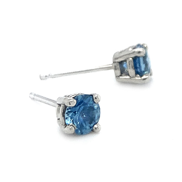 Montana Sapphire & White Gold Earrings - "Azure"