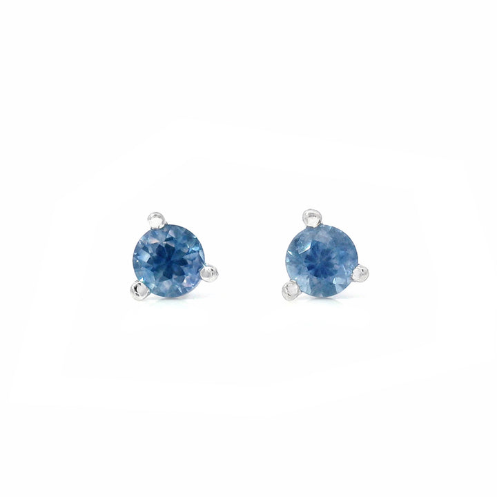 Montana Sapphire & White Gold Earrings - "Arctic Blues"