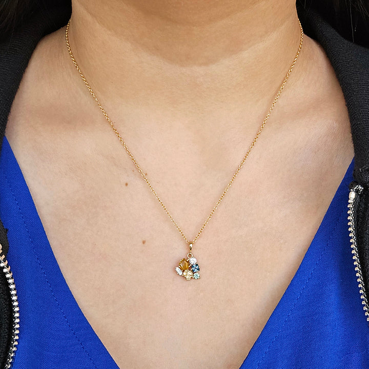 One-of-a-Kind Montana Sapphire Cluster Pendant - "Pirata's Hoard"