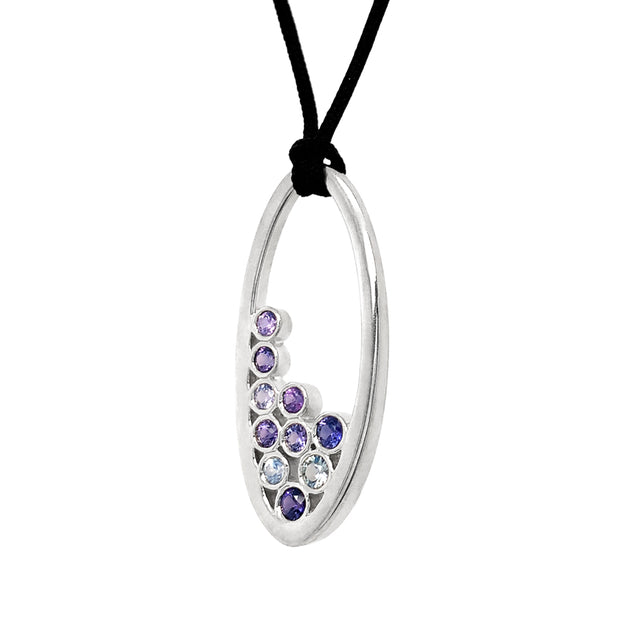 Montana Sapphire Bubble Necklace - "Lilac & Lavender"