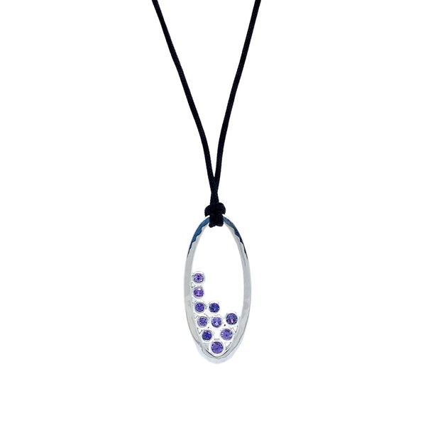 Montana Sapphire Bubble Necklace - "Lovely Lupine"