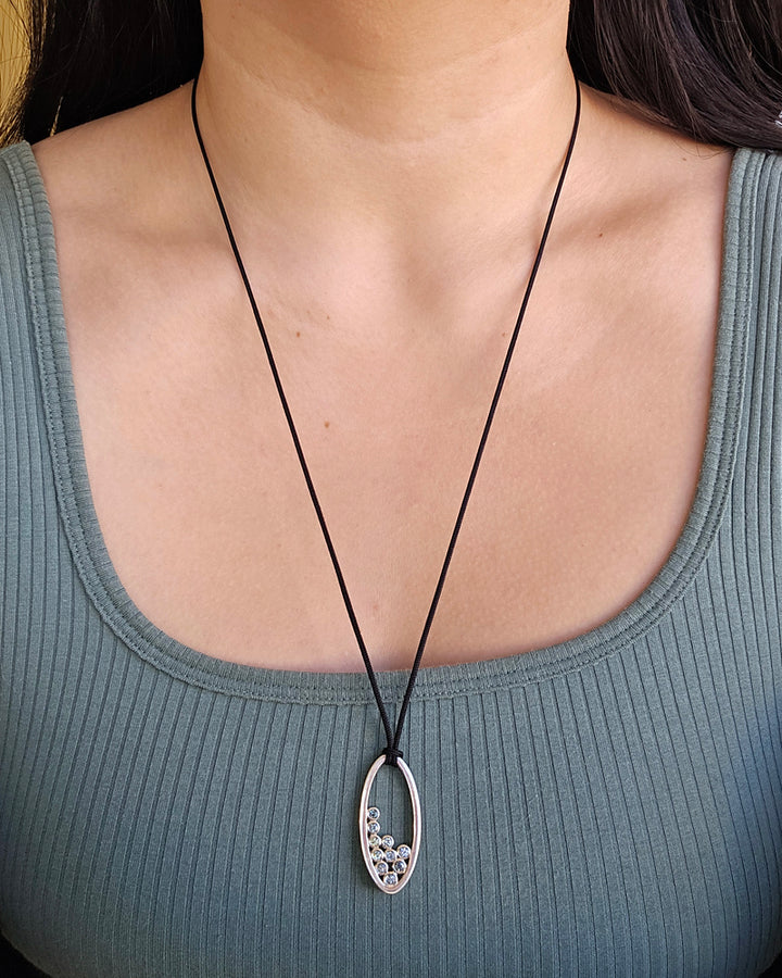 Green Montana Sapphire Bubble Necklace - "Sage"