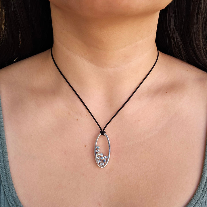 Green Montana Sapphire Bubble Necklace - "Sage"