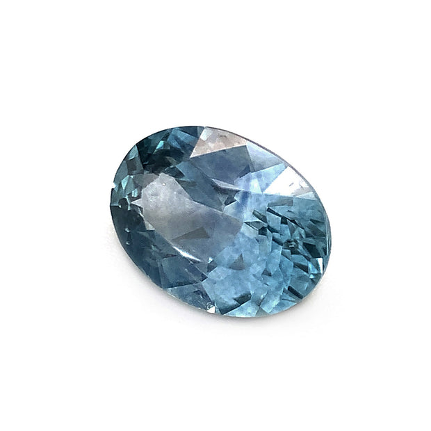 Oval Desaturated Blue Montana Sapphire side