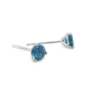 Montana Sapphire & White Gold Earrings - "Jenna"