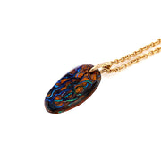 Boulder Opal and Yellow Gold Pendant - "Neon Delta"