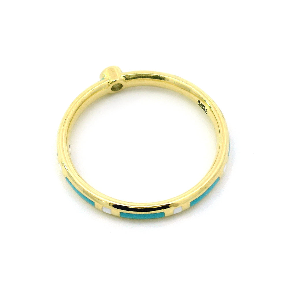 Yogo Sapphire & Enamel Band - "Rock Candy"