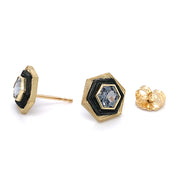 Cobalt Chrome and Gold Studs with Platinum Spinel