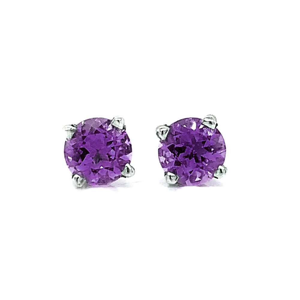 Silver-toned Purple Stone American Diamond Dangler Earring – Niscka