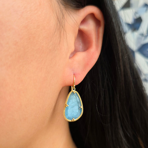 Aquamarine & Gold Earrings – “Sea Through”