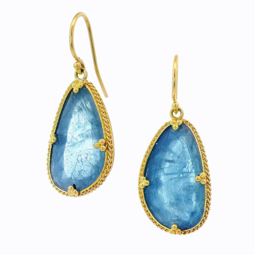 Aquamarine & Gold Earrings – “Sea Through”