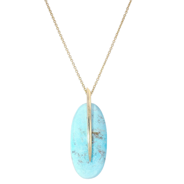 One-of-a-Kind Turquoise Necklace - "Feather"