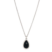 Sterling Silver and Onyx Necklace - "Drop of Shadow"