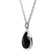 Sterling Silver and Onyx Necklace - "Drop of Shadow"