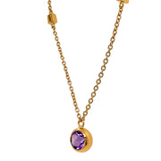Gold Vermeil and Amethyst Necklace - "Azlyn"