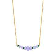 Jadeite & Yellow Gold Necklace - "Amelia"