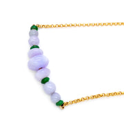 Jadeite & Yellow Gold Necklace - "Amelia"